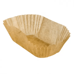Caissette papier du cuisson ovale brune siliconée