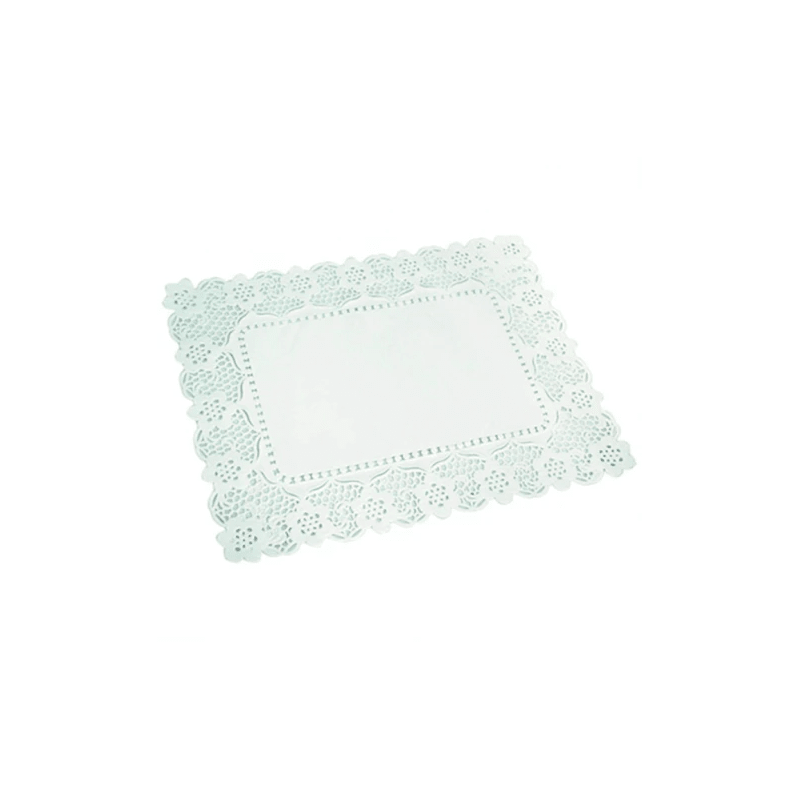 Dentelle papier blanc rectangulaire