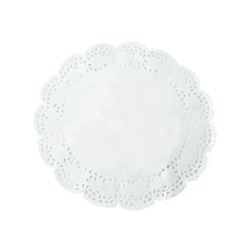 Dentelle papier blanc ronde