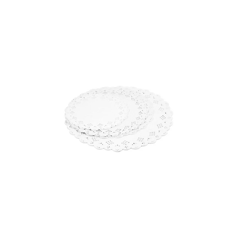 Dentelle papier blanc ronde