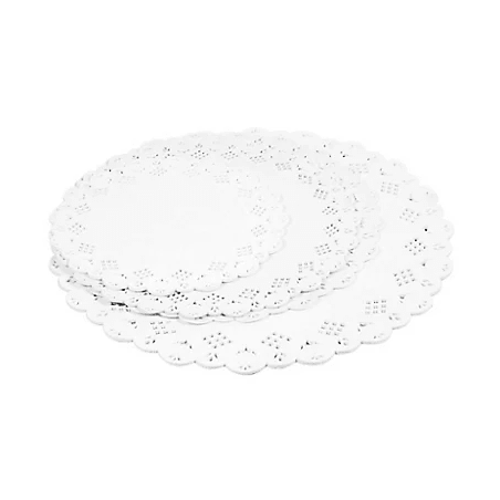 Dentelle papier blanc ronde