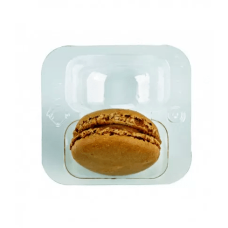 Insert plastique PET transparent 2 macarons avec fermeture clipsable