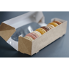 Boîte carton brun 7 macarons avec fenêtre PLA