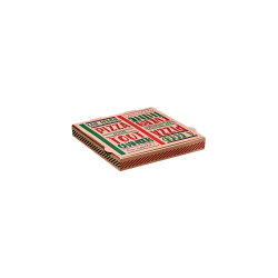 Boîte à pizza carton brun décor "Une bonne pizza"