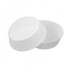 Caissette papier de cuisson ovale blanche siliconée