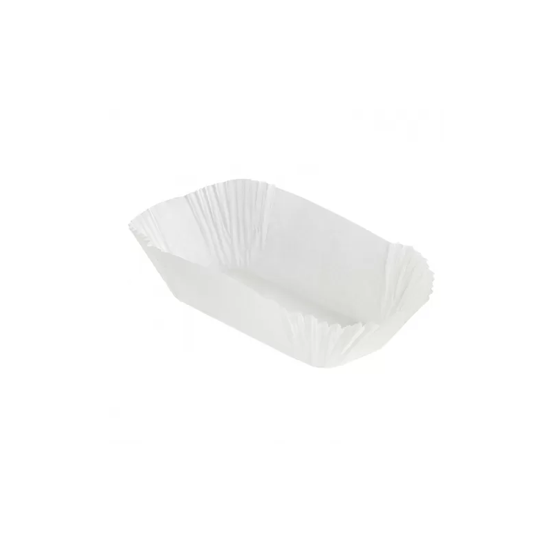 Caissette papier de cuisson ovale blanche ingraissable